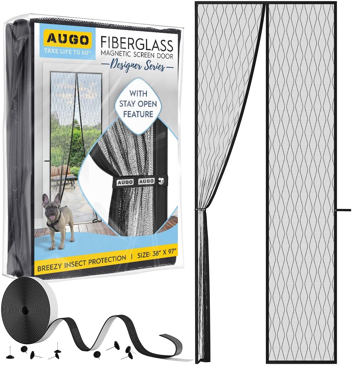 Fiberglass Designed Magnetic Screen Door