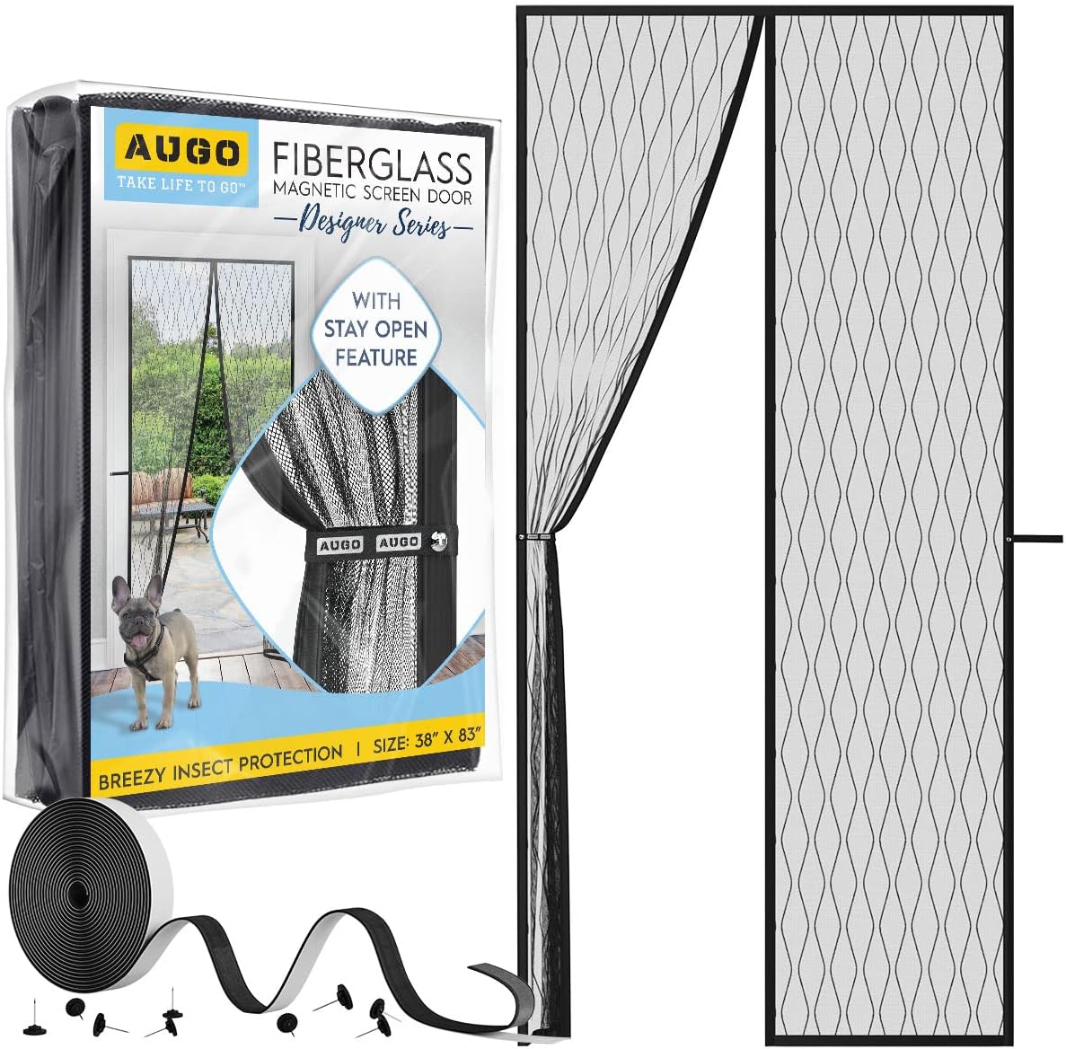 Fiberglass Designed Magnetic Screen Door