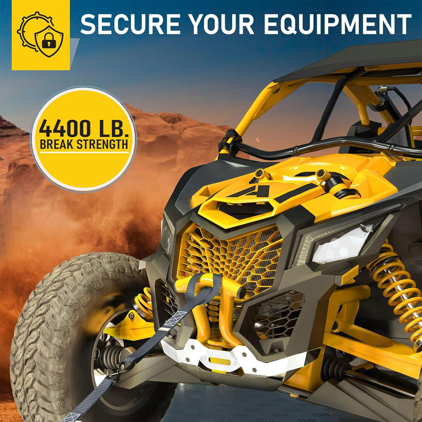 Heavy Duty Ratchet Straps - 4 Pack - 1.5