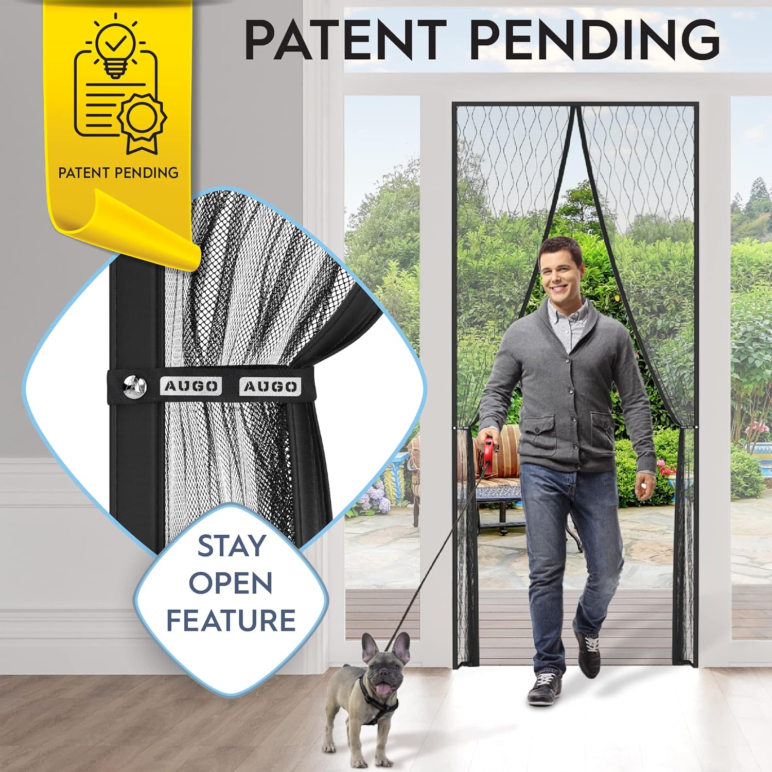 Fiberglass Designed Magnetic Screen Door