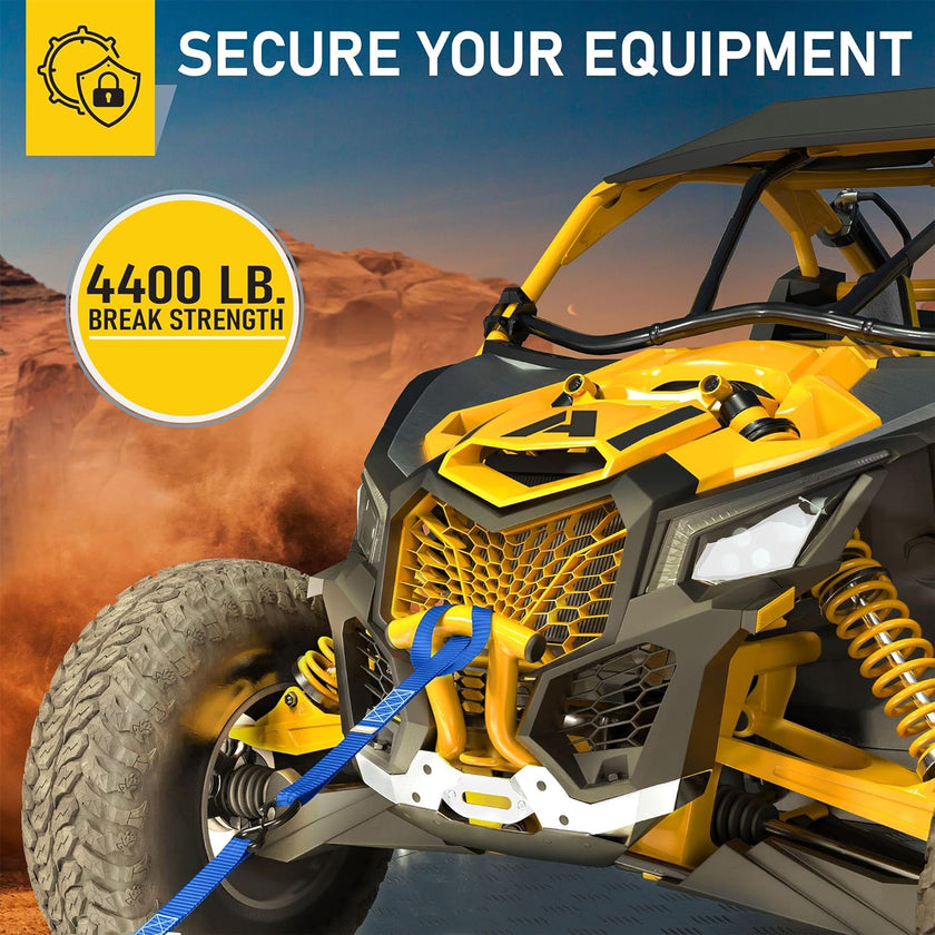 Heavy Duty Ratchet Straps - 4 Pack - 1.5