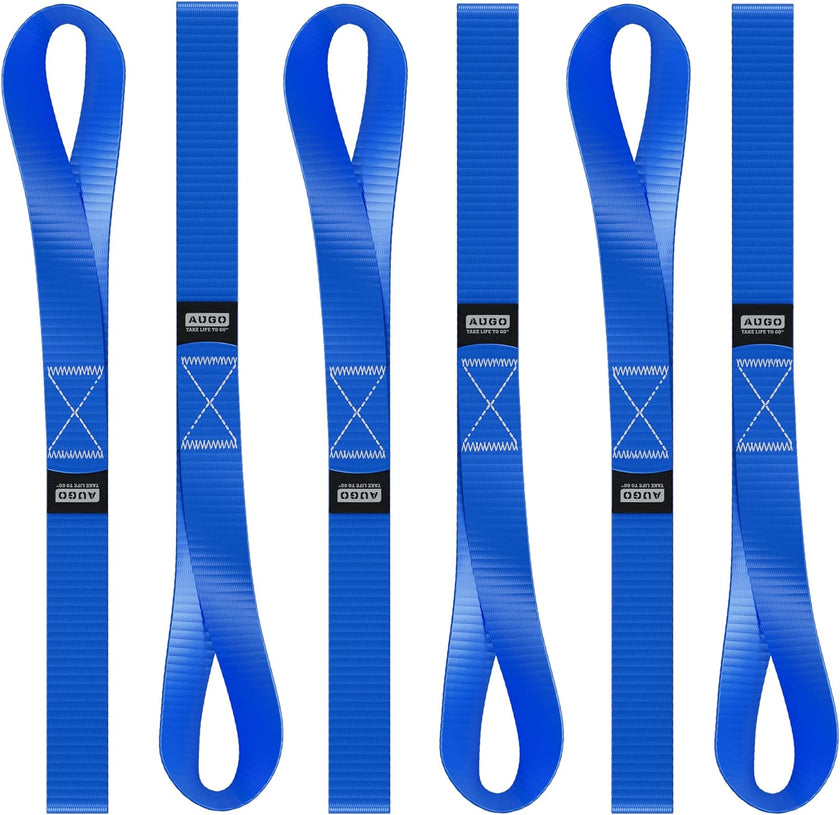 Soft Loop Tie Down Straps - 6 Pack - 4500 lb Break Strength - 1