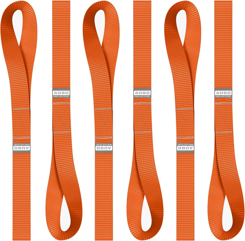 Soft Loop Tie Down Straps - 6 Pack - 4500 lb Break Strength - 1