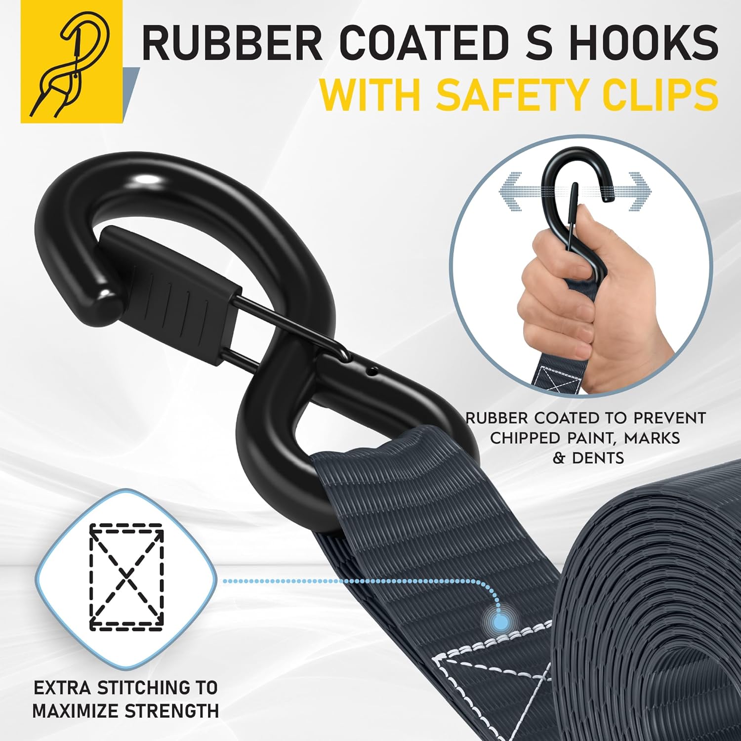 Heavy Duty Ratchet Straps - 4 Pack - 1.5