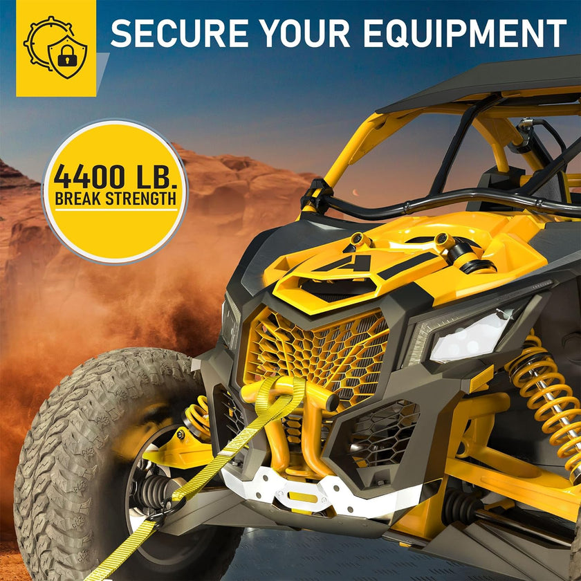 Heavy Duty Ratchet Straps - 4 Pack - 1.5