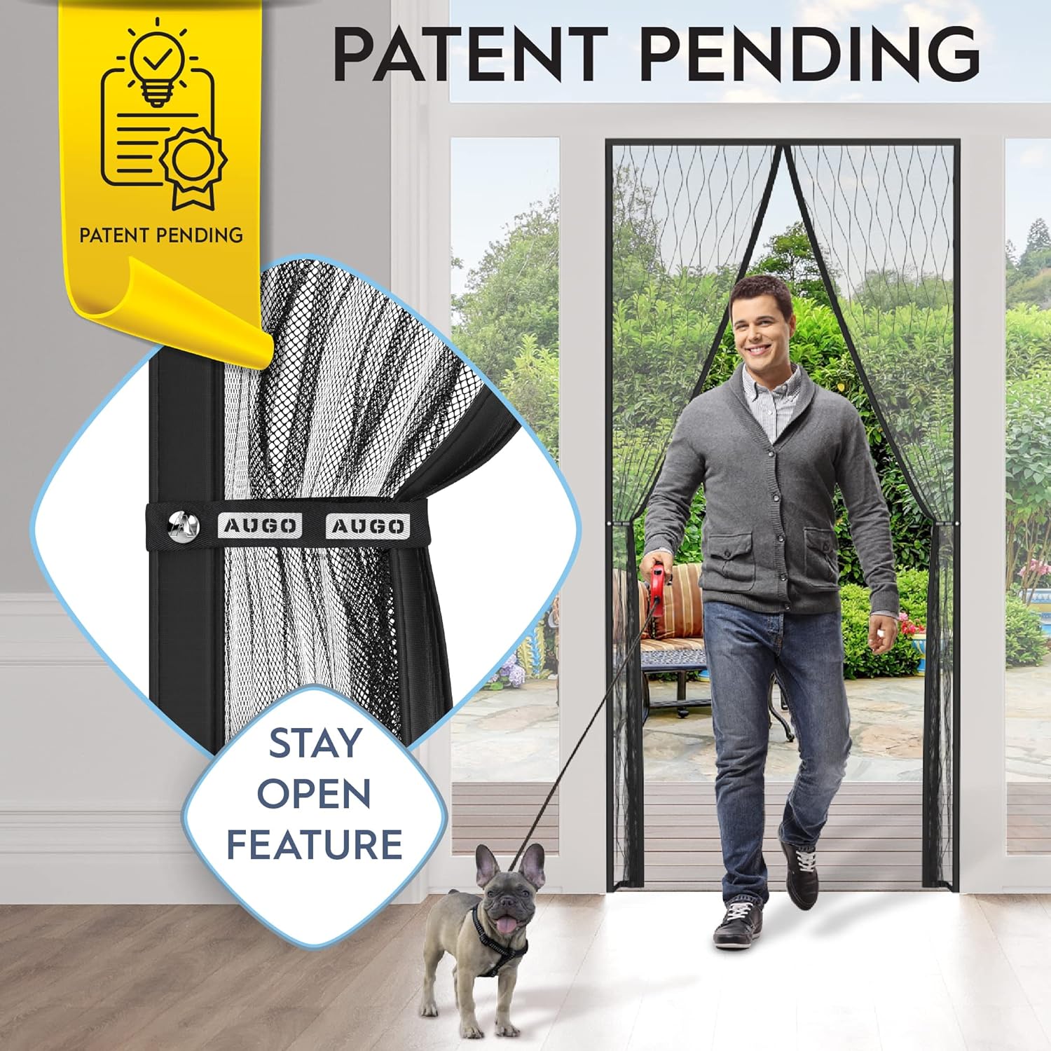 Fiberglass Designed Magnetic Screen Door