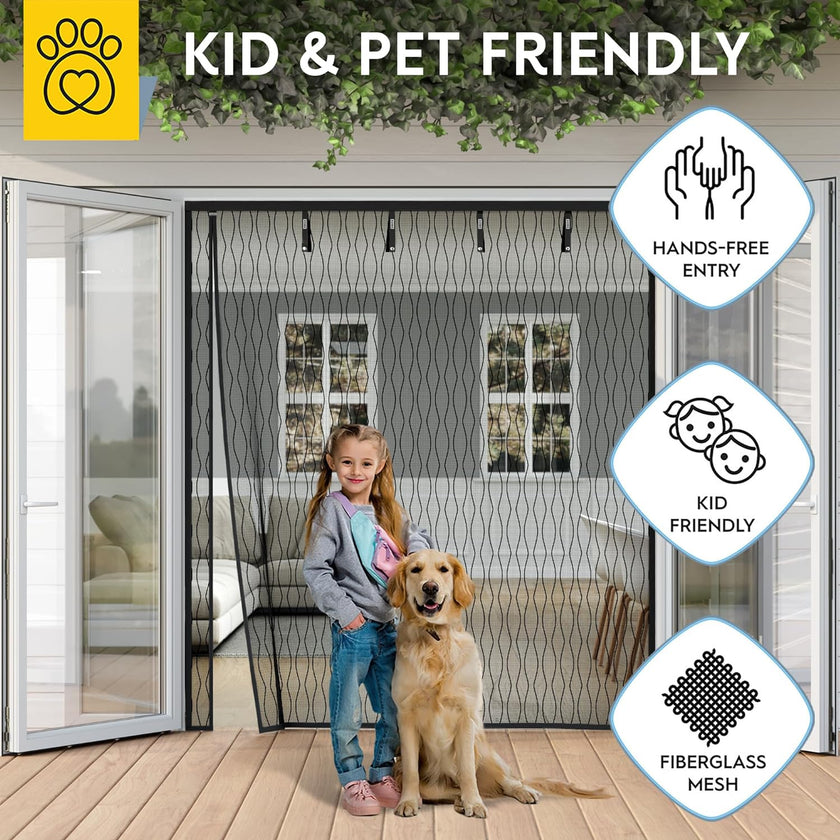 Fiberglass Side Opening Magnetic Screen Door