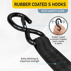 Heavy Duty Retractable Ratchet Straps - 2 Pack - 2" x 10 Ft - 3000 Lb Break Strength