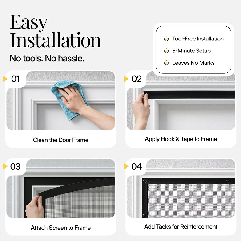 Heavy Duty Magnetic Mesh Screen Door