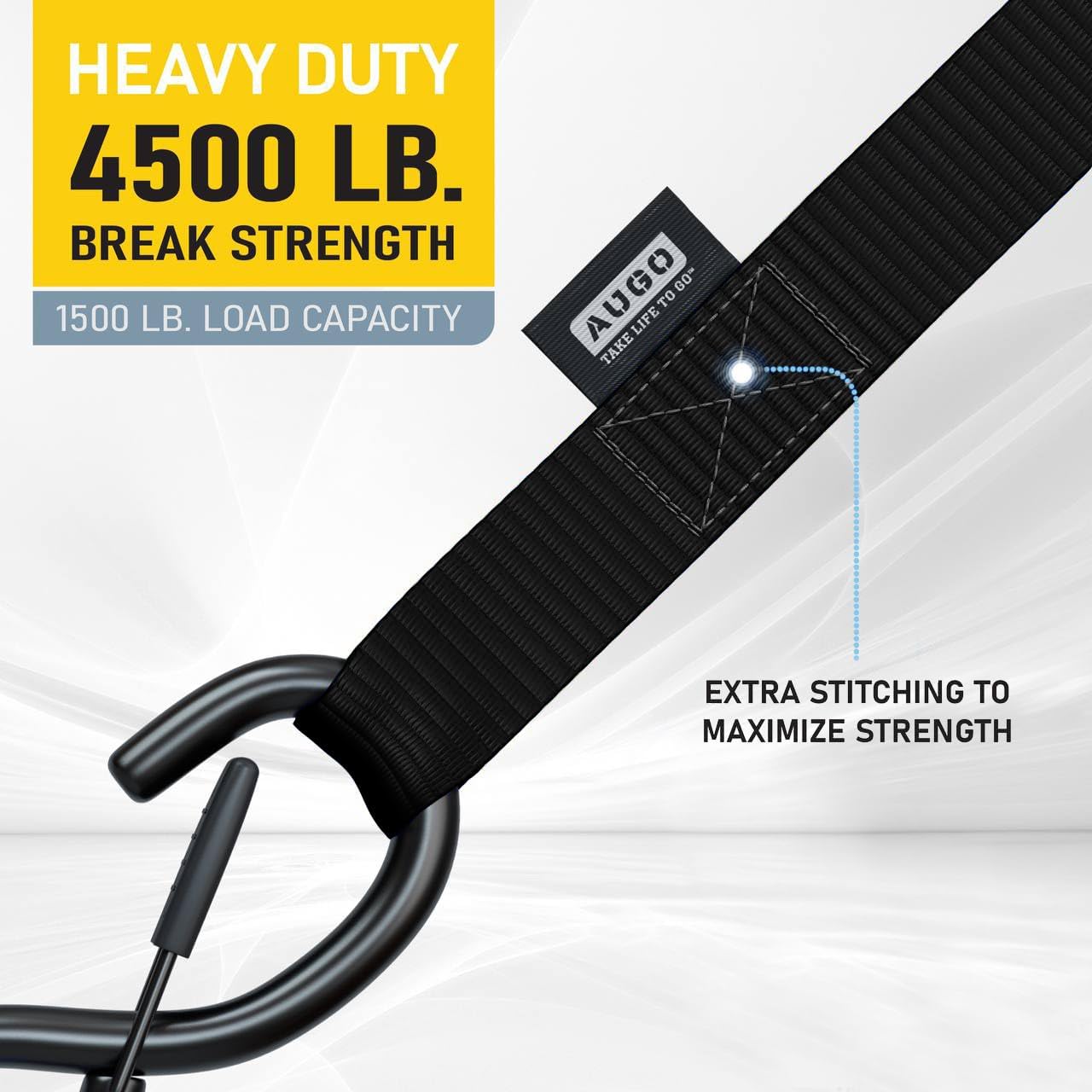 Soft Loop Tie Down Straps - 6 Pack - 1" x 12" - 4500 Lb Break Strength