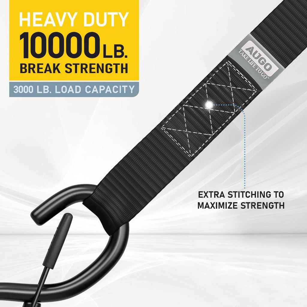Heavy Duty Soft Loop Tie Down Straps - 6 Pack - 1.5" x 17" - 10000 Lb Break Strength