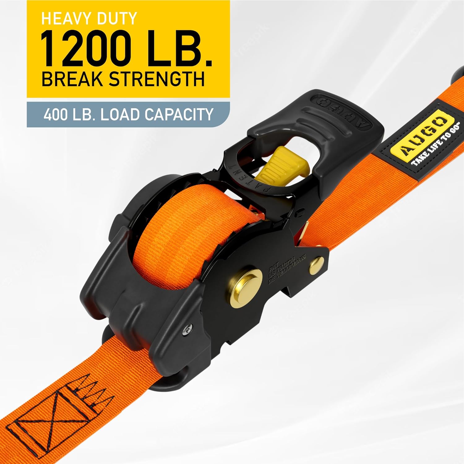 Retractable Ratchet Straps - 4 Pack - 1" x 10 Ft - 1200 Lb Break Strength