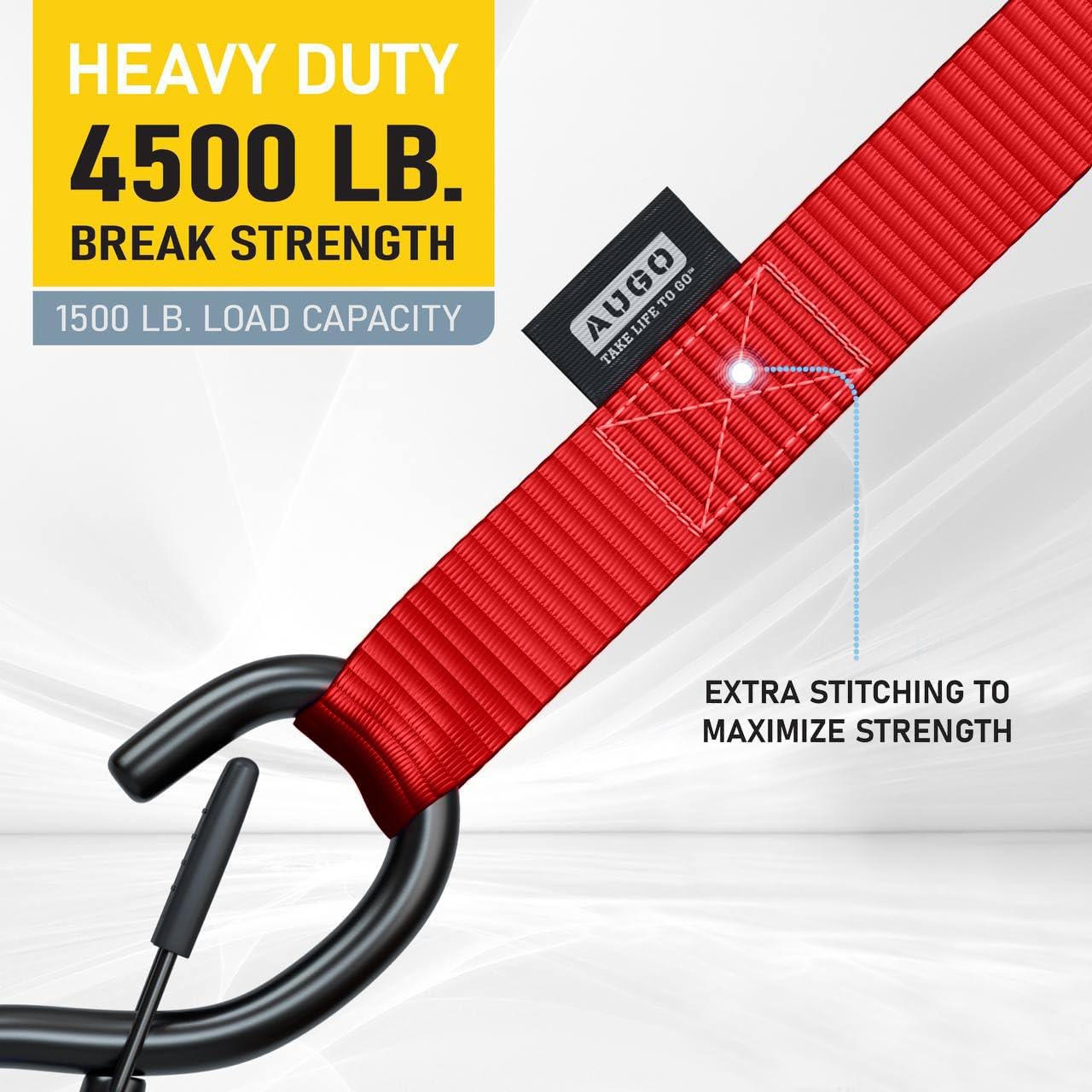 Soft Loop Tie Down Straps - 6 Pack - 1" x 12" - 4500 Lb Break Strength