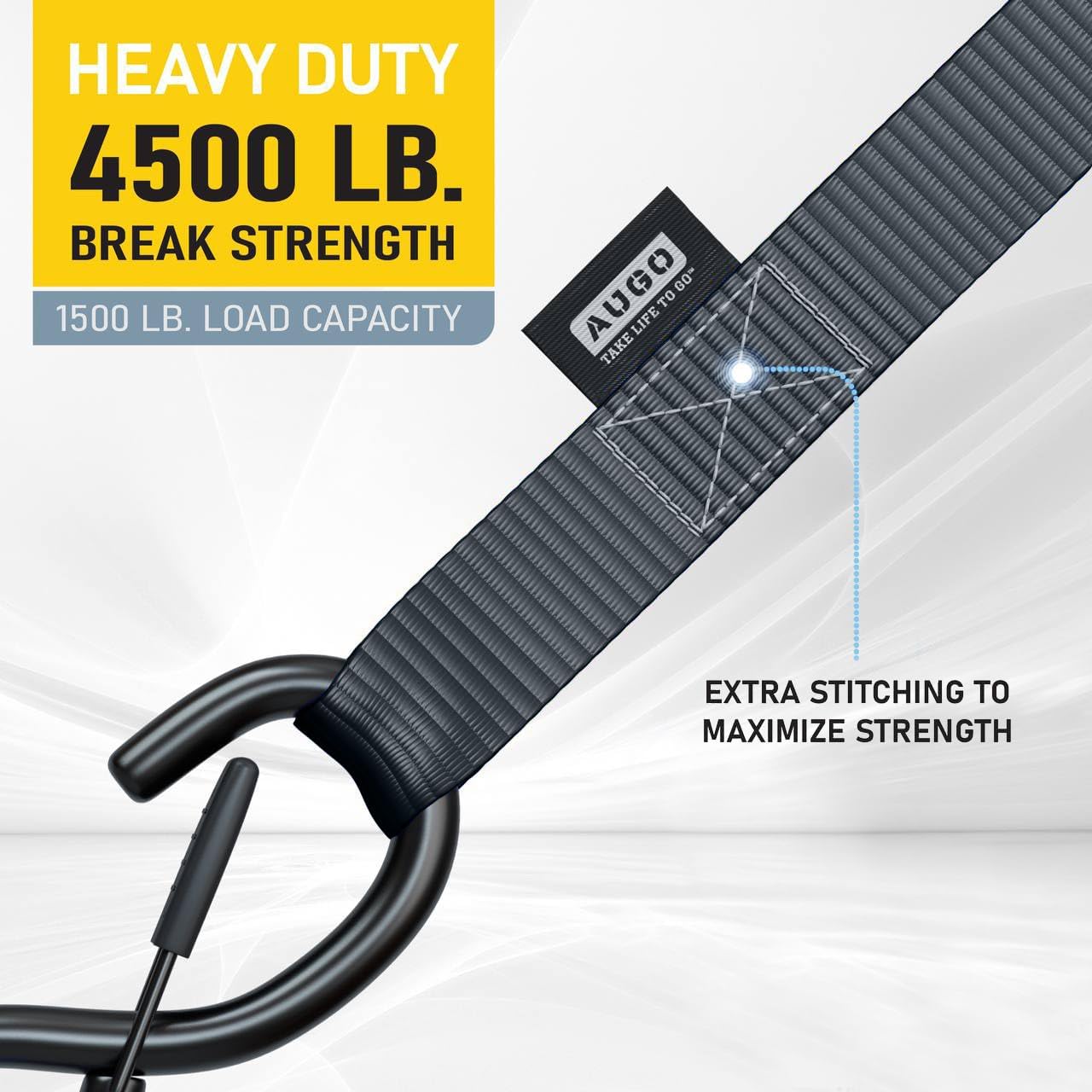Soft Loop Tie Down Straps - 6 Pack - 1" x 12" - 4500 Lb Break Strength