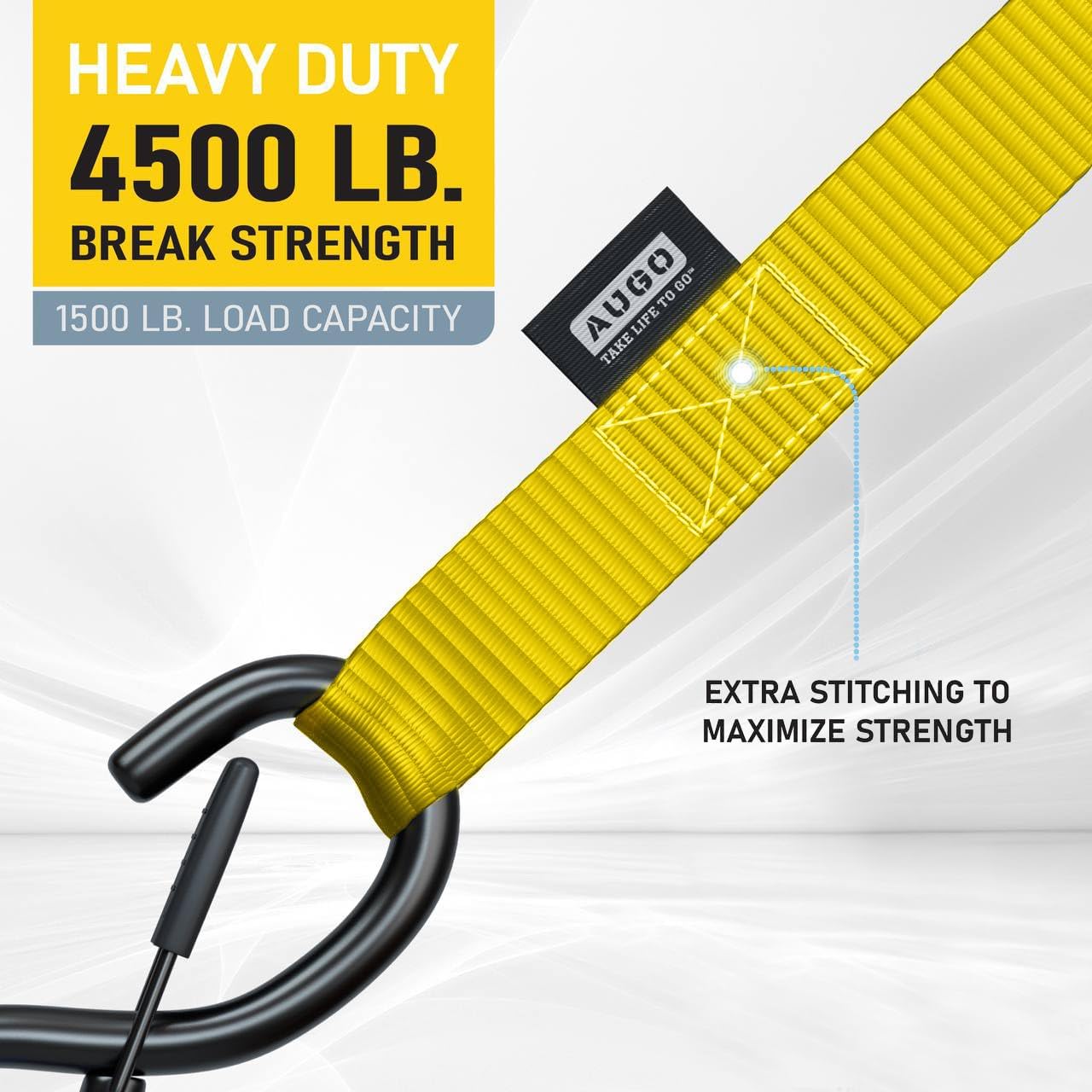 Soft Loop Tie Down Straps - 6 Pack - 1" x 12" - 4500 Lb Break Strength