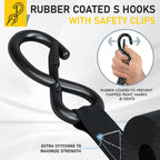 Ratchet Straps - 4 Pack - 1" x 15 Ft - 2200 Lb Break Strength