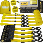 Ratchet Straps - 4 Pack - 1" x 15 Ft - 2200 Lb Break Strength