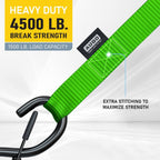 Soft Loop Tie Down Straps - 6 Pack - 1" x 12" - 4500 Lb Break Strength
