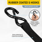 Heavy Duty Retractable Ratchet Straps - 4 Pack - 1" x 12 Ft - 1500 Lb Break Strength
