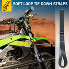 Soft Loop Tie Down Straps - 6 Pack - 1" x 12" - 4500 Lb Break Strength