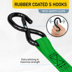 Retractable Ratchet Straps - 4 Pack - 1" x 10 Ft - 1200 Lb Break Strength