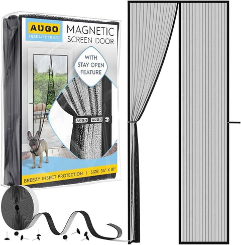 Magnetic Screen Door   Heavy Duty Mesh
