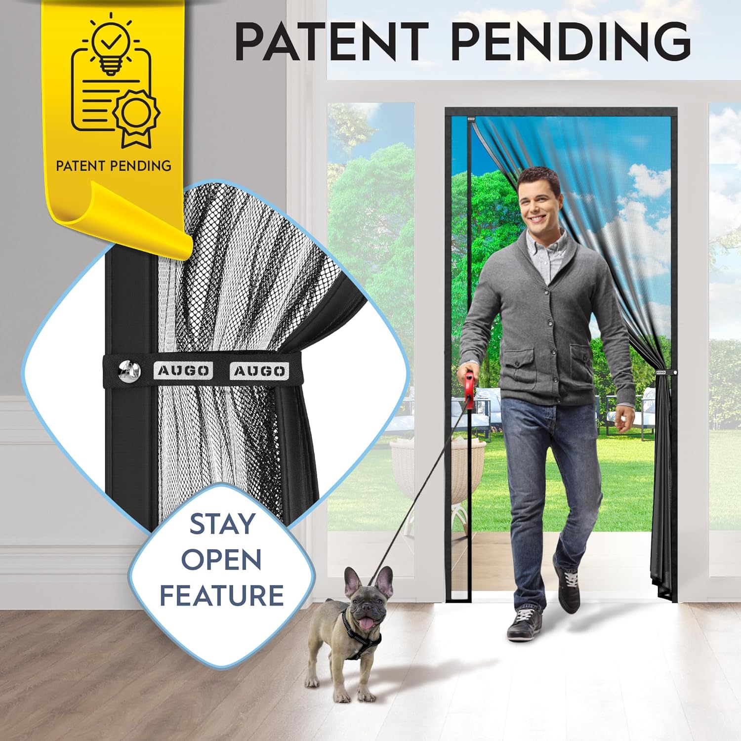 Fiberglass Side Opening Magnetic Screen Door