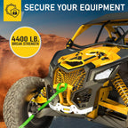 Heavy Duty Ratchet Straps - 4 Pack - 1.5" x 15 Ft - 4400 Lb Break Strength