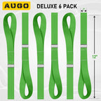 Soft Loop Tie Down Straps - 6 Pack - 1" x 12" - 4500 Lb Break Strength