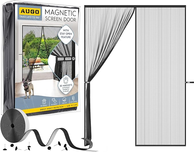 Heavy Duty Magnetic Mesh Screen Door