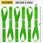 Heavy Duty Soft Loop Tie Down Straps - 6 Pack - 1.5" x 17" - 10000 Lb Break Strength