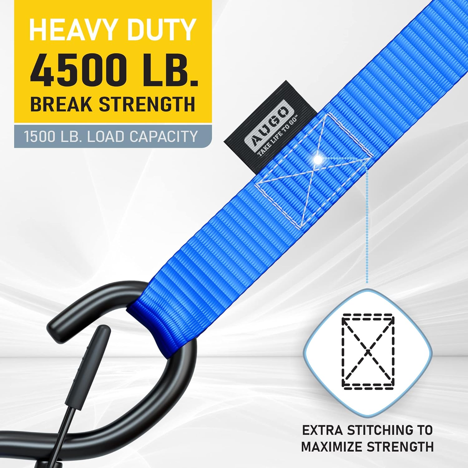 Soft Loop Tie Down Straps - 6 Pack - 1" x 12" - 4500 Lb Break Strength