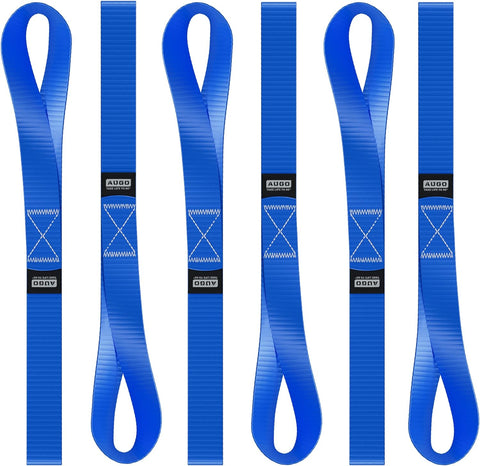 Soft Loop Tie Down Straps - 6 Pack - 4500 lb Break Strength - 1