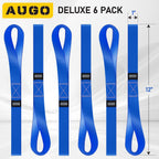 Soft Loop Tie Down Straps - 6 Pack - 1" x 12" - 4500 Lb Break Strength