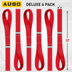 Soft Loop Tie Down Straps - 6 Pack - 1" x 12" - 4500 Lb Break Strength