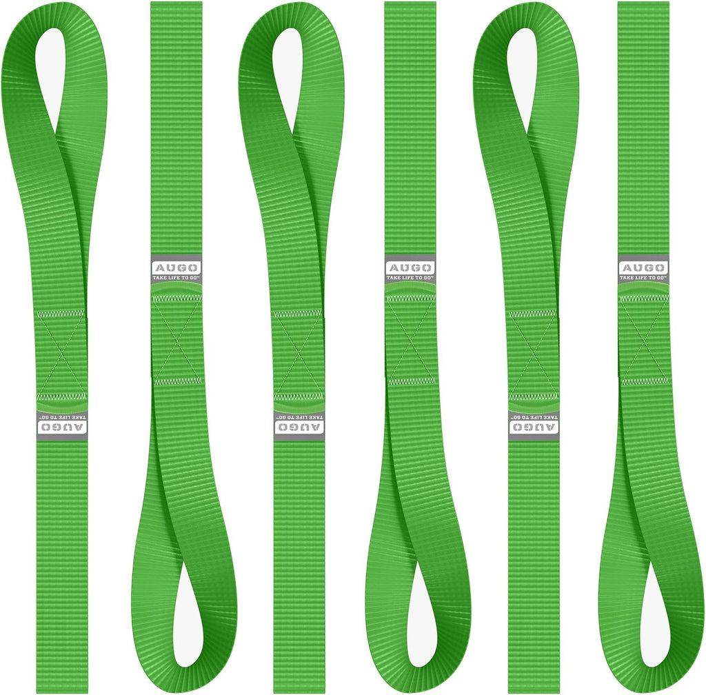 Soft Loop Tie Down Straps - 6 Pack - 1" x 12" - 4500 Lb Break Strength