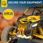 Heavy Duty Ratchet Straps - 4 Pack - 1.5" x 15 Ft - 4400 Lb Break Strength