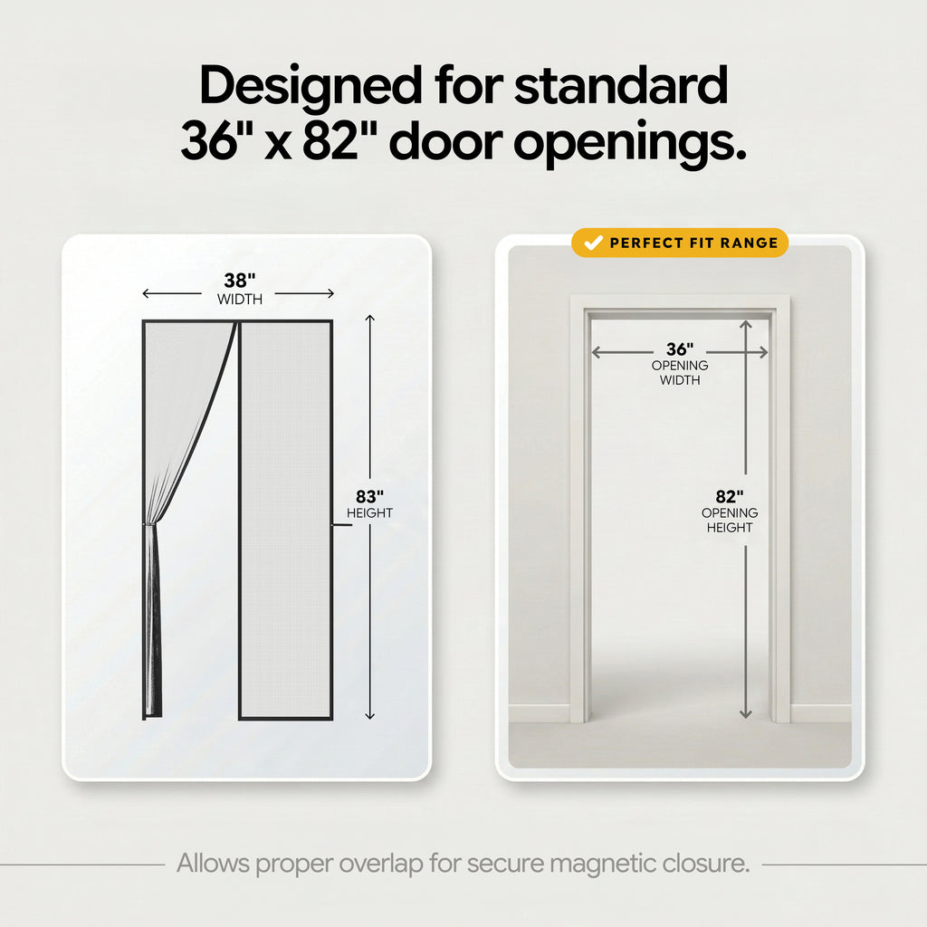 Heavy Duty Magnetic Mesh Screen Door
