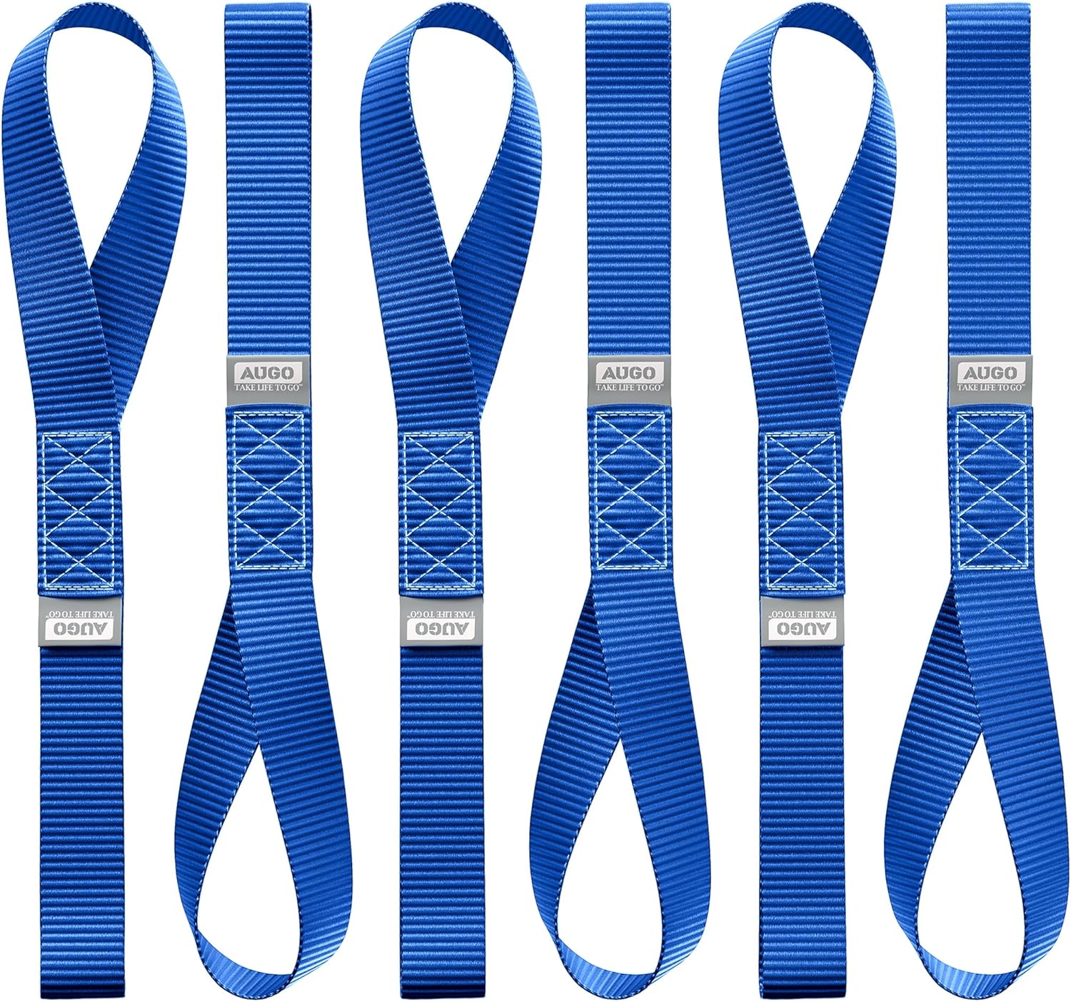 Heavy Duty Soft Loop Tie Down Straps - 6 Pack - 1.5" x 17" - 10000 Lb Break Strength