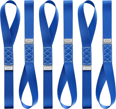 Heavy Duty Soft Loop Tie Down Straps - 6 Pack - 1.5