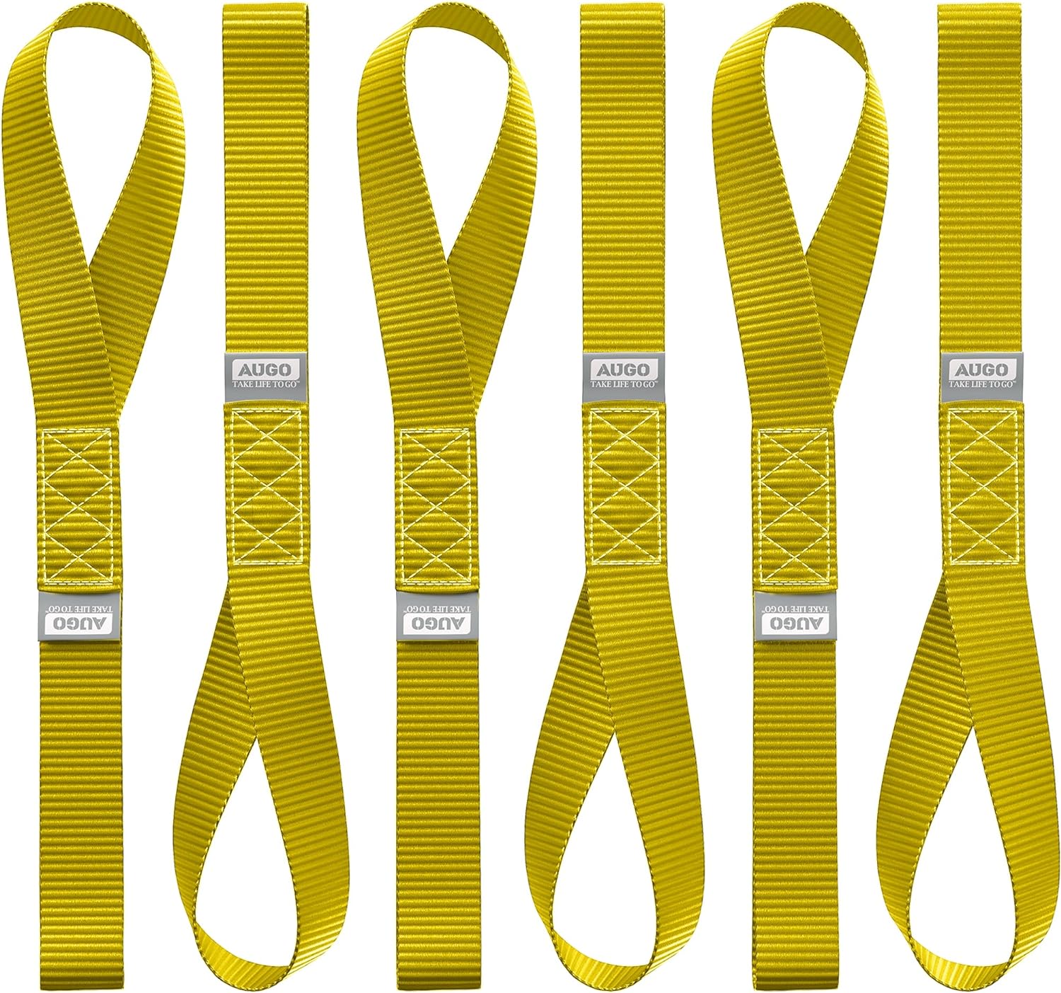 Heavy Duty Soft Loop Tie Down Straps - 6 Pack - 1.5" x 17" - 10000 Lb Break Strength