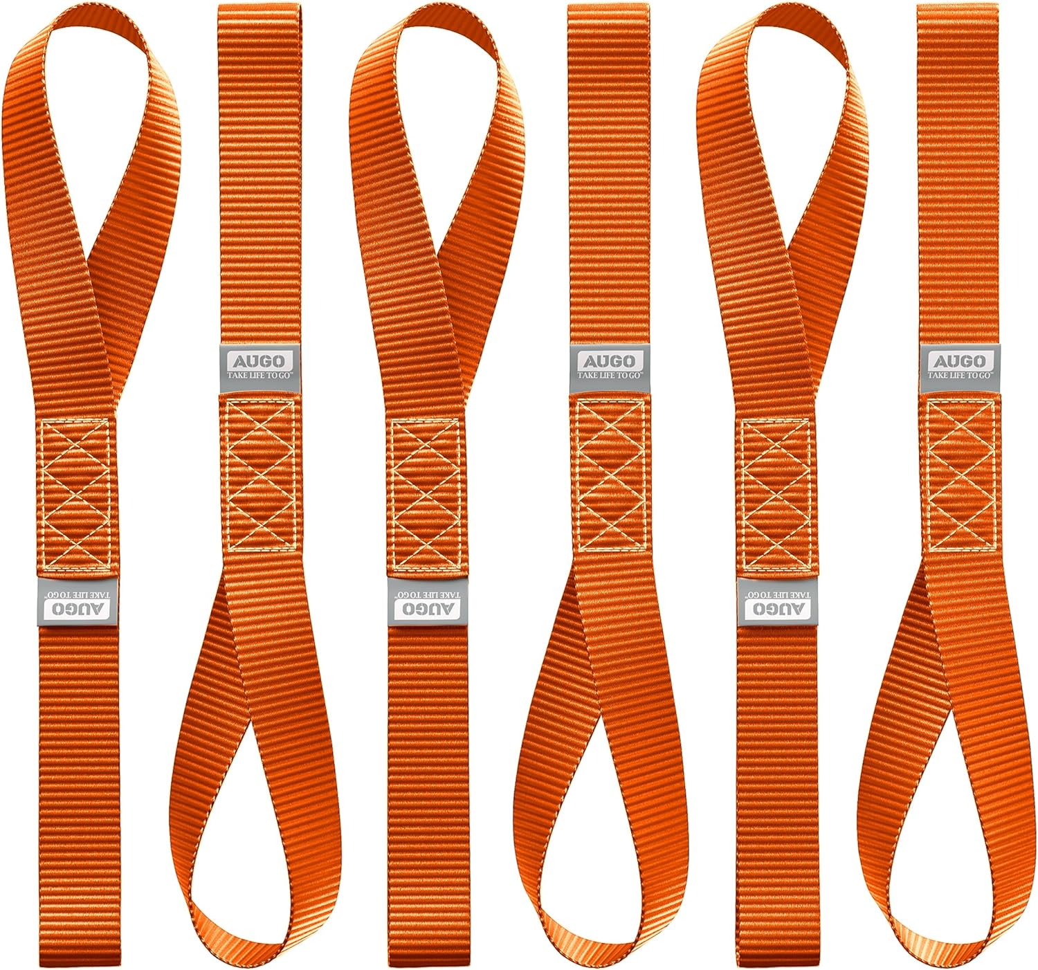 Heavy Duty Soft Loop Tie Down Straps - 6 Pack - 1.5" x 17" - 10000 Lb Break Strength