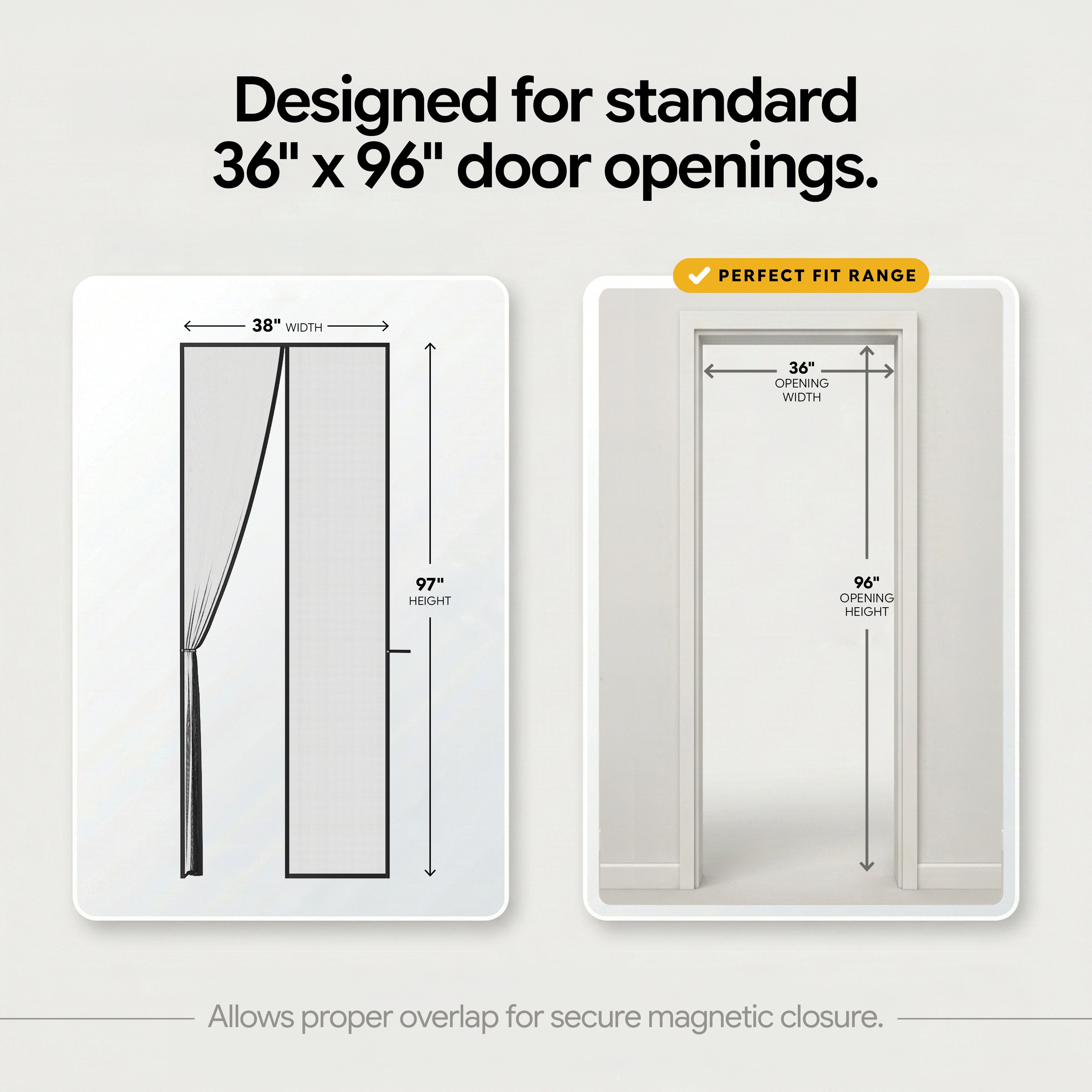 Heavy Duty Magnetic Mesh Screen Door