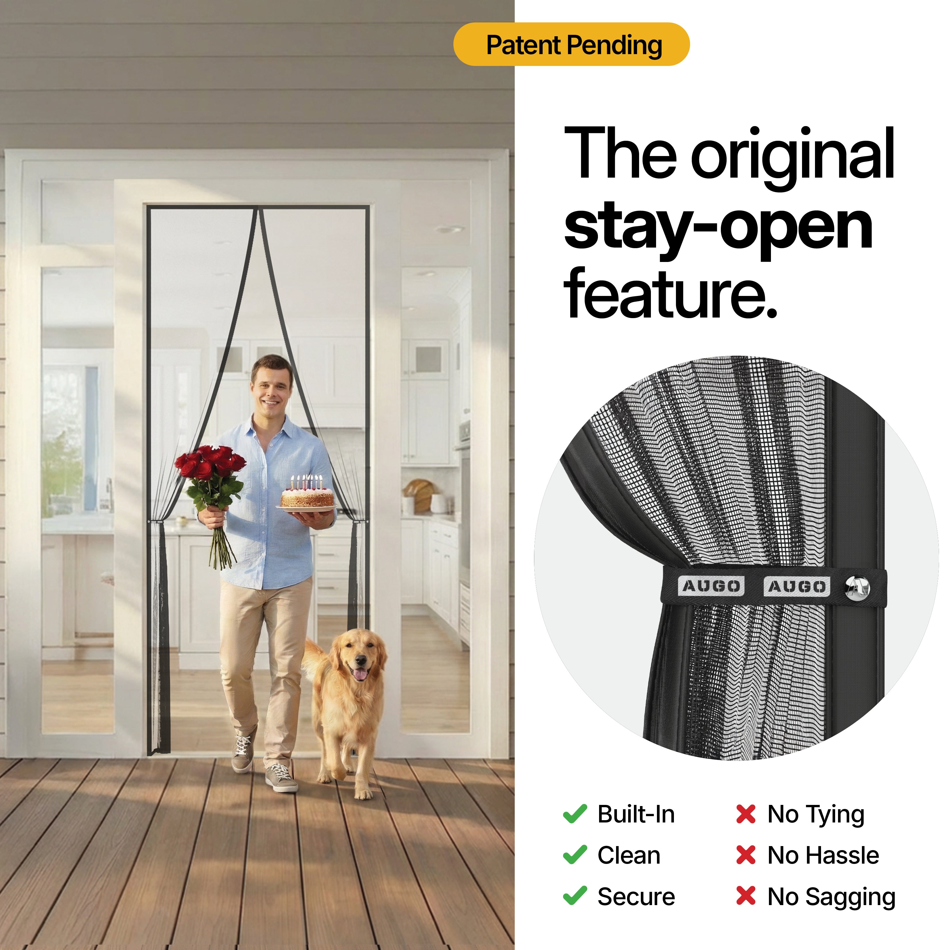 Heavy Duty Magnetic Mesh Screen Door