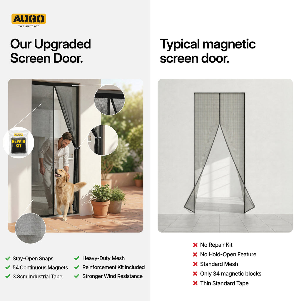 Heavy Duty Magnetic Mesh Screen Door