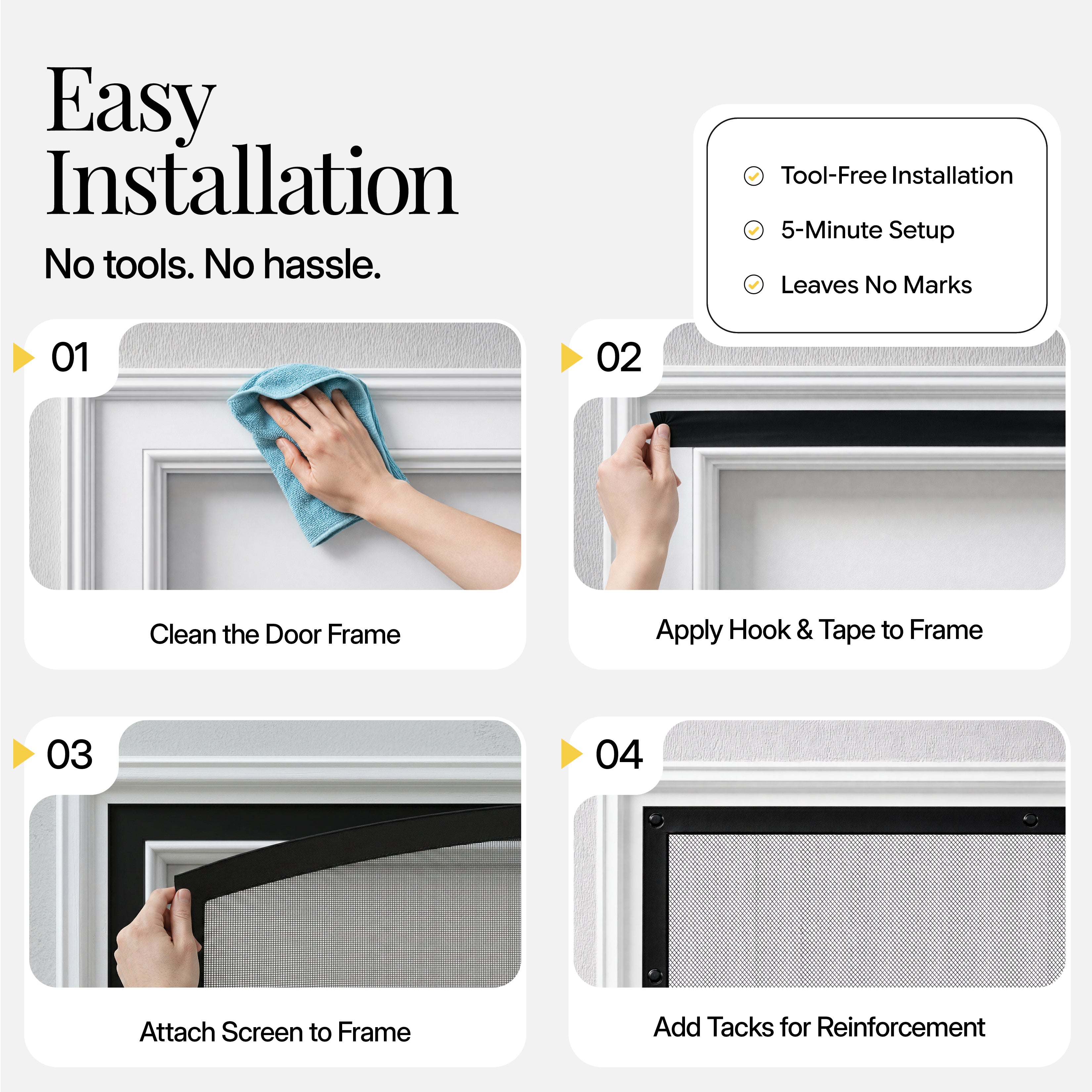 Heavy Duty Magnetic Mesh Screen Door