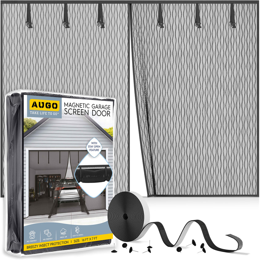 Fiberglass Designed Magnetic Garage Screen Door