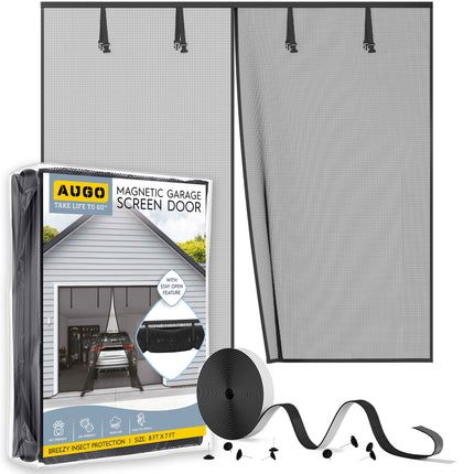 Fiberglass Magnetic Garage Screen Door