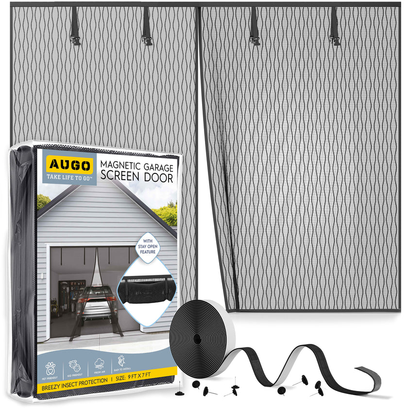 Fiberglass Designed Magnetic Garage Screen Door