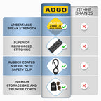 Ratchet Straps - 4 Pack - 1" x 15 Ft - 2200 Lb Break Strength